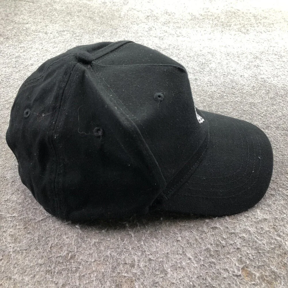 True Religion Hat Cap Snap Back Mens One Size Black Buddha Logo Baseball Twill